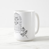 花と引用文線 コーヒーマグカップ (正面右)