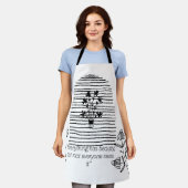 花と引用文 エプロン (着用した状態)