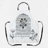 花と引用文 エプロン (正面)