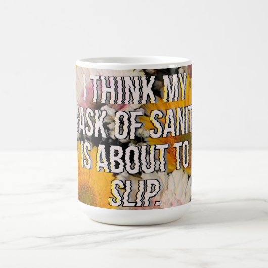 花と引用文 コーヒーマグカップ (中央)