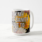 花と引用文 コーヒーマグカップ (正面右)