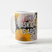 花と引用文 コーヒーマグカップ (正面左)