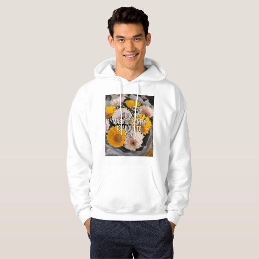 花と引用文 パーカ (正面フル)