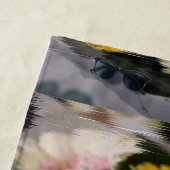 花と引用文 ビーチタオル (インサイチュ)