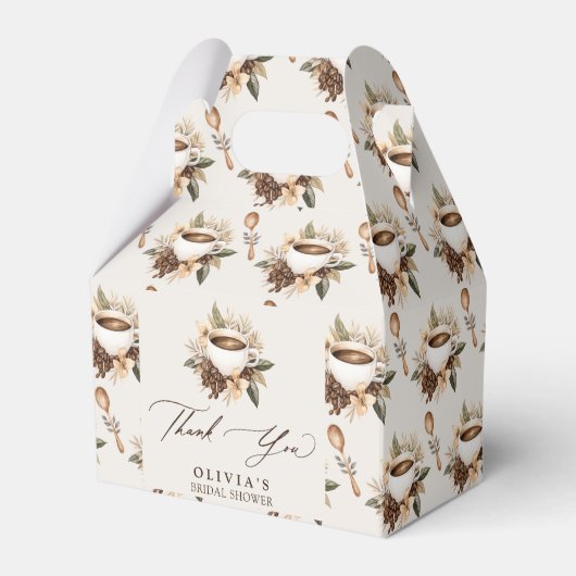 花と愛があふれる ブライダルシャワーの感謝を込めて フェイバーボックス (正面サイド)