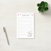 花と愛らしい白猫のTo Do リスト ポストイット (オフィス)
