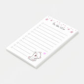 花と愛らしい白猫のTo Do リスト ポストイット (アングル)
