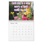 花と感動的引用文カレンダー カレンダー (2月 2026)