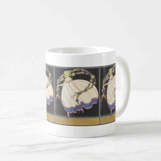 花と戯れる妖精 コーヒーマグカップ (正面右)