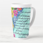 花と手紙 カフェラテマグ (右アングル)