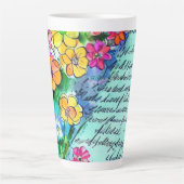 花と手紙 カフェラテマグ (正面)