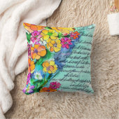 花と手紙 クッション (ブランケット)
