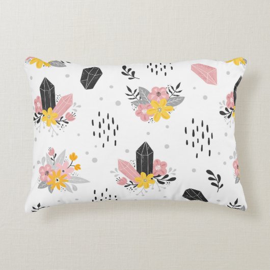 花と抽象芸術  アクセントクッション (正面)