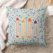 花と提灯 クッション (ブランケット)