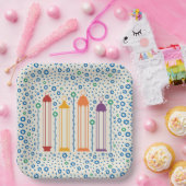 花と提灯 ペーパープレート (パーティー)