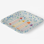 花と提灯 ペーパープレート (傾斜あり)