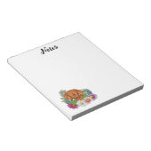 花と文字をカラフル持つハンガリーのヴィツラ ノートパッド (アングル)