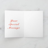 花と文字付きバレンタインデーカスタムカード カード (内部)