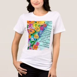 花と文字 トライブレンドTシャツ