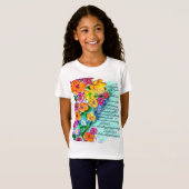 花と文字 Tシャツ (正面フル)