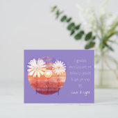 花と日没のメッセージをありがとう ポストカード (スタンド正面)