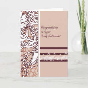 花と早期退職カードタン カード