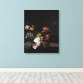 花と昆虫を使った静物詩 キャンバスプリント (インサイチュ (ウッドフロア))