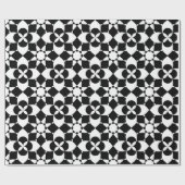 花と星の包み紙 ラッピングペーパー (フラット)