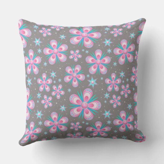 花と星の屋外枕 アウトドアクッション (裏面)