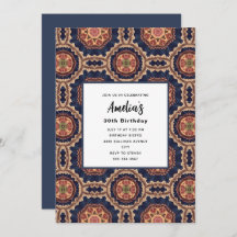 花と星形装飾デザイン誕生日