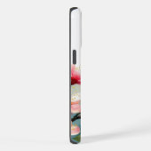 花と春のハチドリのアートワーク iPhoneケース (右側面)