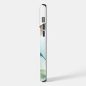 花と春のハチドリのアートワーク iPhoneケース (左側面)