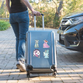 花と月を持つ妖精アートRenee Lavoie シール (スーツケースインサイチュ)