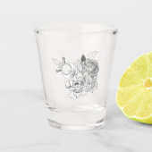 花と月 ショットグラス (正面)