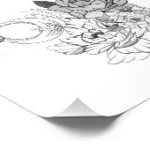 花と月 フォトプリント            (角)