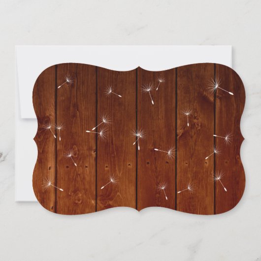 花と木のウェディング招待状 招待状 (裏面)