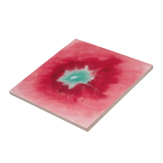 花と木の眺めに1920年ヒルマ タイル (側面)