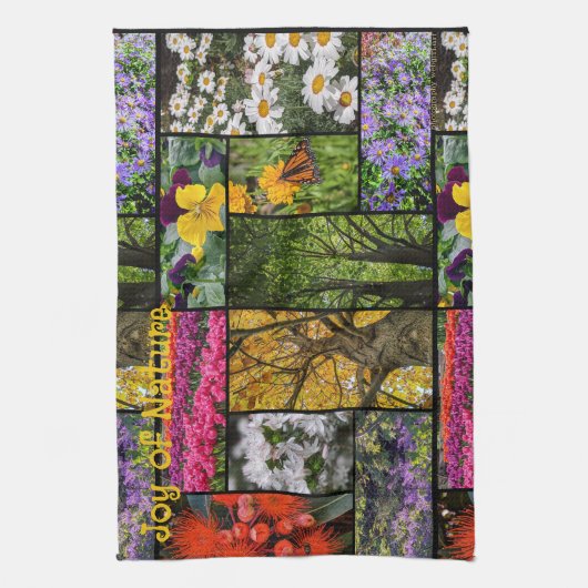 花と木の美しい自然 キッチンタオル (縦)