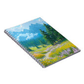 花と松で咲く渓谷 ノートブック (右側)