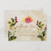 花と果実ありがとう サンキューカード (正面/裏面)
