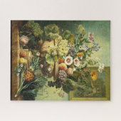 花と果実の付いた静かな生活ジェルズエレケマ ジグソーパズル (横)