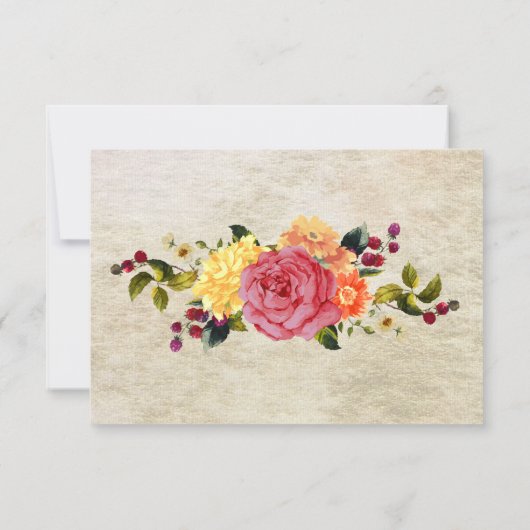 花と果実の応答カード 出欠カード (裏面)