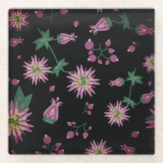 花と果実の霧 ガラスコースター