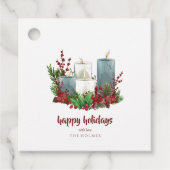 花と果実を使ったクリスマスキャンドル フェイバータグ (正面)