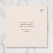 花と果実を使ったクリスマスキャンドル フェイバータグ (裏面)