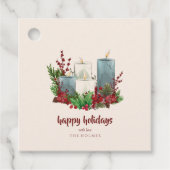 花と果実を使ったクリスマスキャンドル フェイバータグ (正面)