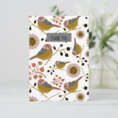 花と果実を持つ甘くて可愛い《鳥》アメリカゴガラ サンキューカード (スタンド正面)