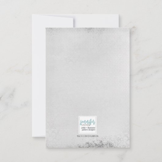 花と果実を持つ甘くて可愛い《鳥》アメリカゴガラ サンキューカード (裏面)