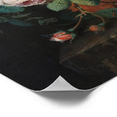 花と果実を持つ静止生活ヤン・ファン・ホイサム ポスター (角)