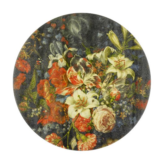 花と果実を持つ静物詩 カッティングボード (正面)